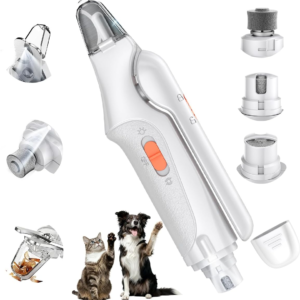 2-in-1 Cat Nail Clippers & Dog Nail Clippers Trimmers for Large Medium Small Dogs Cats Claw Trimmer Quick Sensor and Safety Guard USB Rechargeable with 2 LED Lights Dogs Nail Trimmer