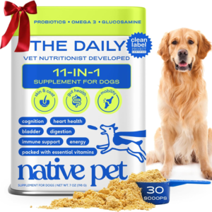 Native Pet Dog Vitamins & Supplements - 11-in-1 Vitamin Powder for Dog Food Topper